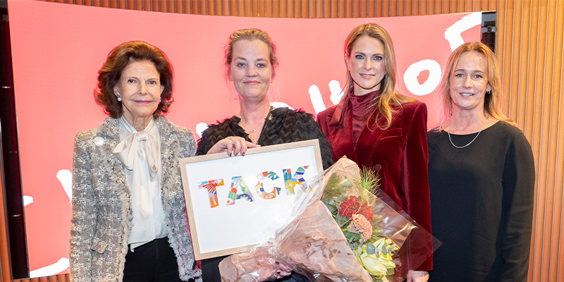 Drottning Silvia, Anette Bergmasth, prinsessan Madeleine och Jessica Span, vd för Volvo Car Sverige Foto: Jonas Borg