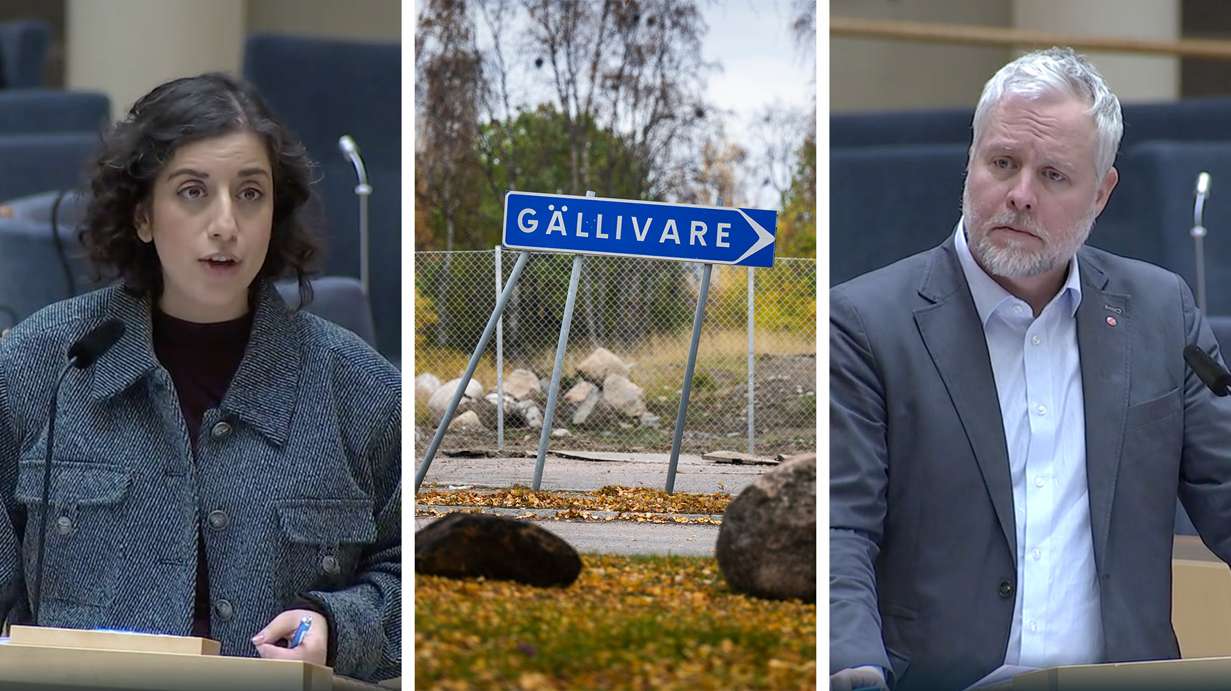 Simona Mohamsson, Linus Sköld. Foto: Skärmdump/riksdagen.se/Simon Eliasson