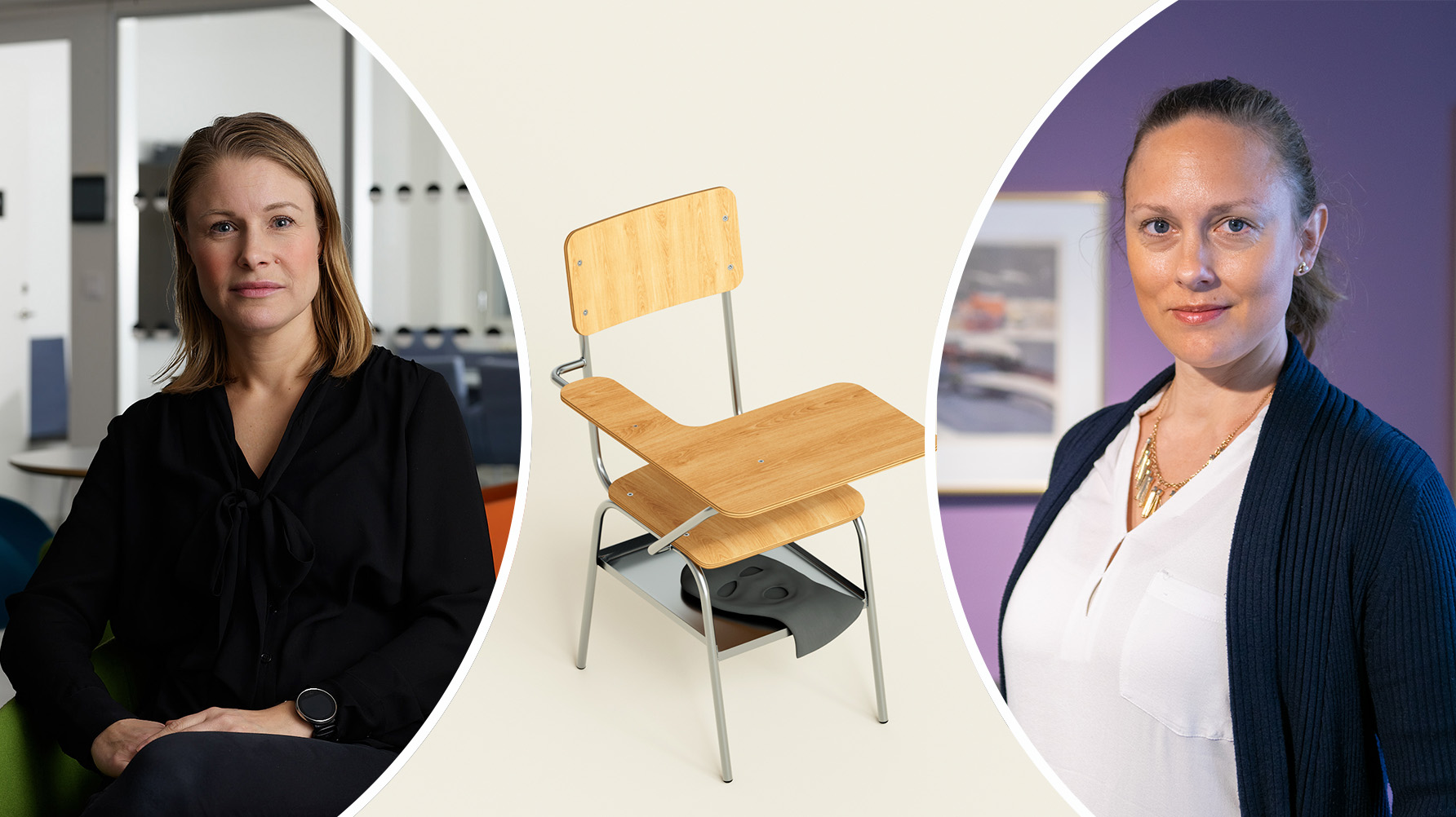 Maria Melin på Myndigheten för delaktighet och Monika Sellgren Karlsson, Brå. Foto: Pressbild/Illustration: Ricardo Tomás