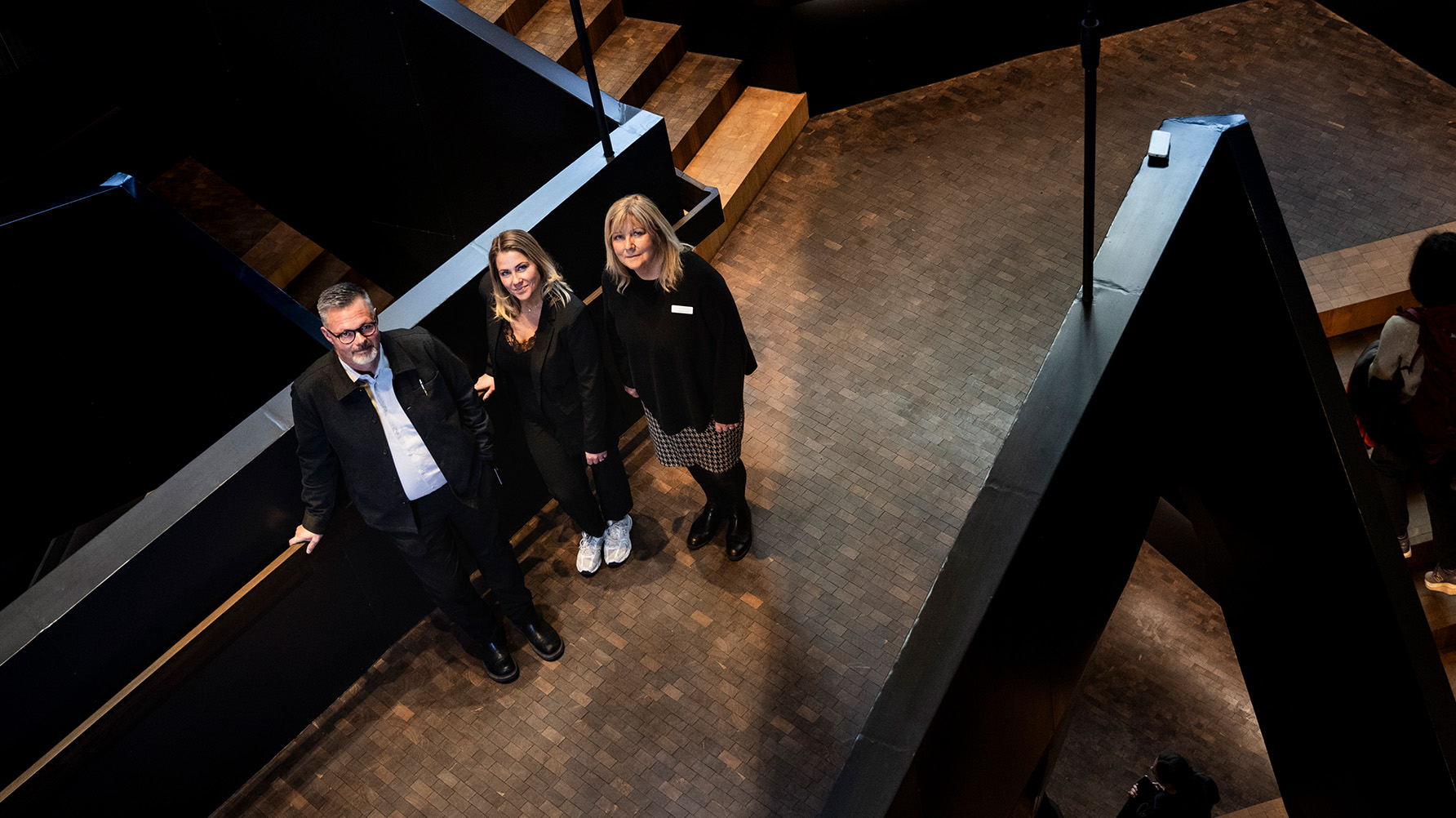 Peter Olsson, skolchef i Gällivare kommun, Ellinor Haglander, biträdande skolchef, och Agnetha Burström, undervisningsråd på Skolinspektionen. Foto: Simon Eliasson