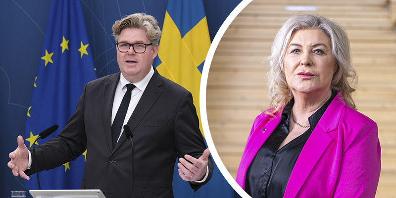 Gunnar Strömmer och Ann-Charlotte Gavelin Rydman. Foto: Linnea Engberg/Regeringskansliet/Ola Westerberg