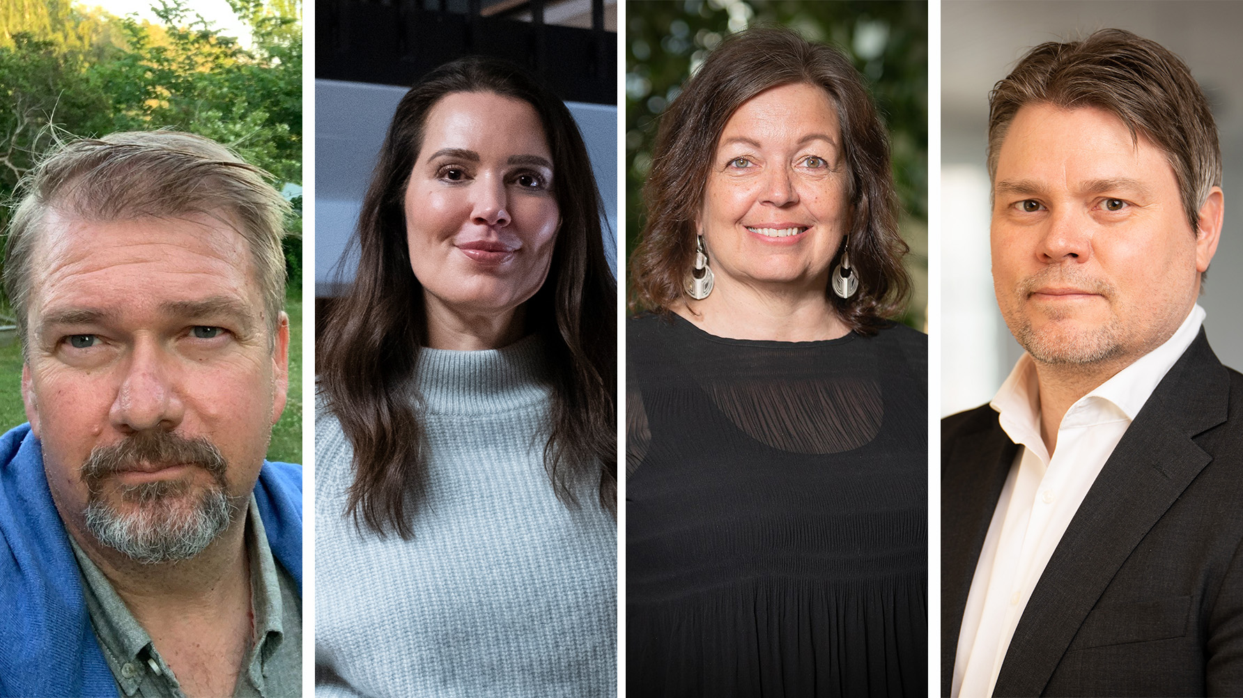 Erik Nilsson, Semira Vikström, Maarit Enbuske och Christoffer Granberg. Foto: Privat/Filippa Ljung  