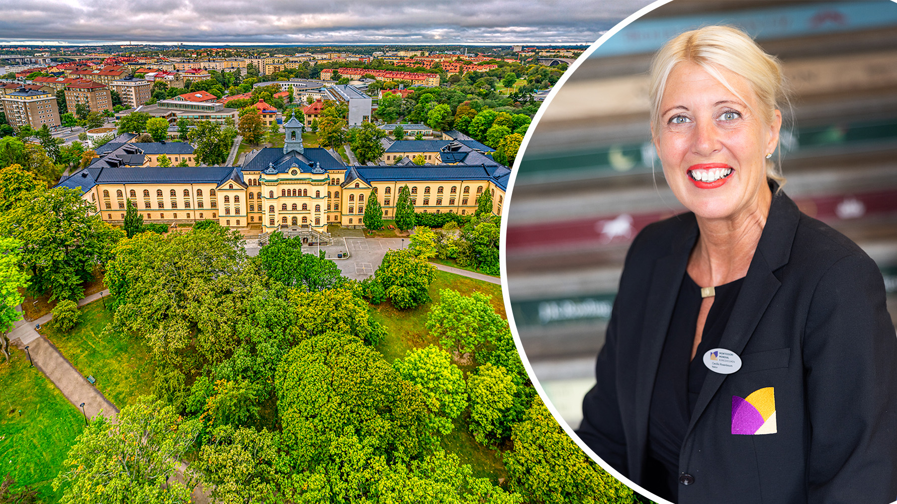 Montessori Mondial, Kungsholmen, rektor Cecilia Rosenbaum. Foto: Privat