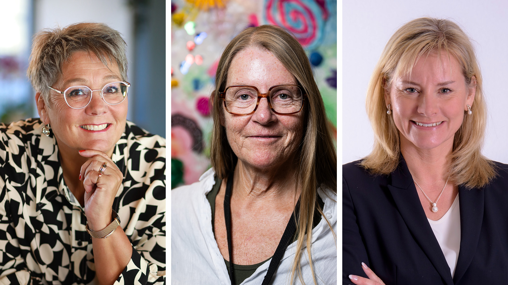 Marianne Björklund Persson, Camilla Bjarneteg och Cilla Peiró. Foto: Carlotta Forsberg/Mathias Bergeld/Privat