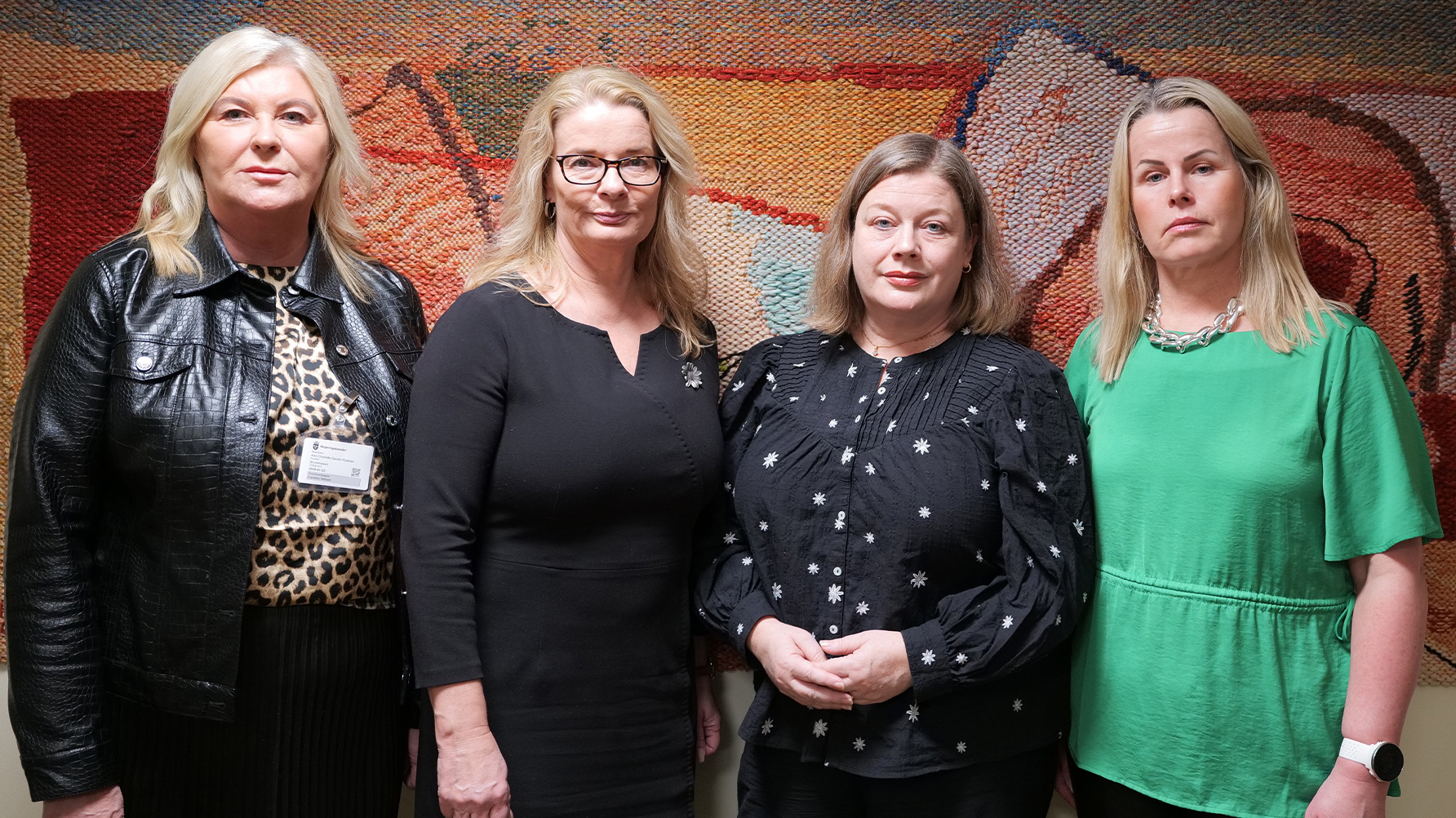 Ann-Charlotte Gavelin Rydman, Lotta Edholm, Malin Ragnegård och Anna Olskog. Foto: Helene Sjögren/Regeringskansliet