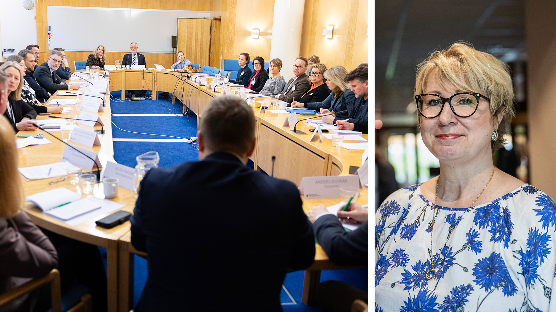 Krismöte med regeringen. Satu Harnesk. Foto: Ninni Andersson/Regeringskansliet/Johanna Säll