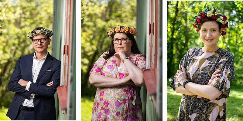 Lars Strannegård, Linnea Lindquist och Birgitta Ohlsson är tre av årets sommarpratare. Foto: Mattias Ahlm/Sveriges Radio och Philip Sundbom
