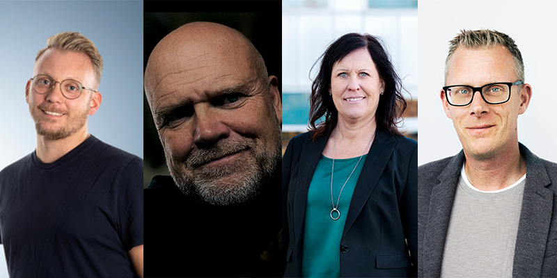 Petter Gjöres, Anders Härdevik, Maria Andersson och Stefan Osla. Foto: Privat 