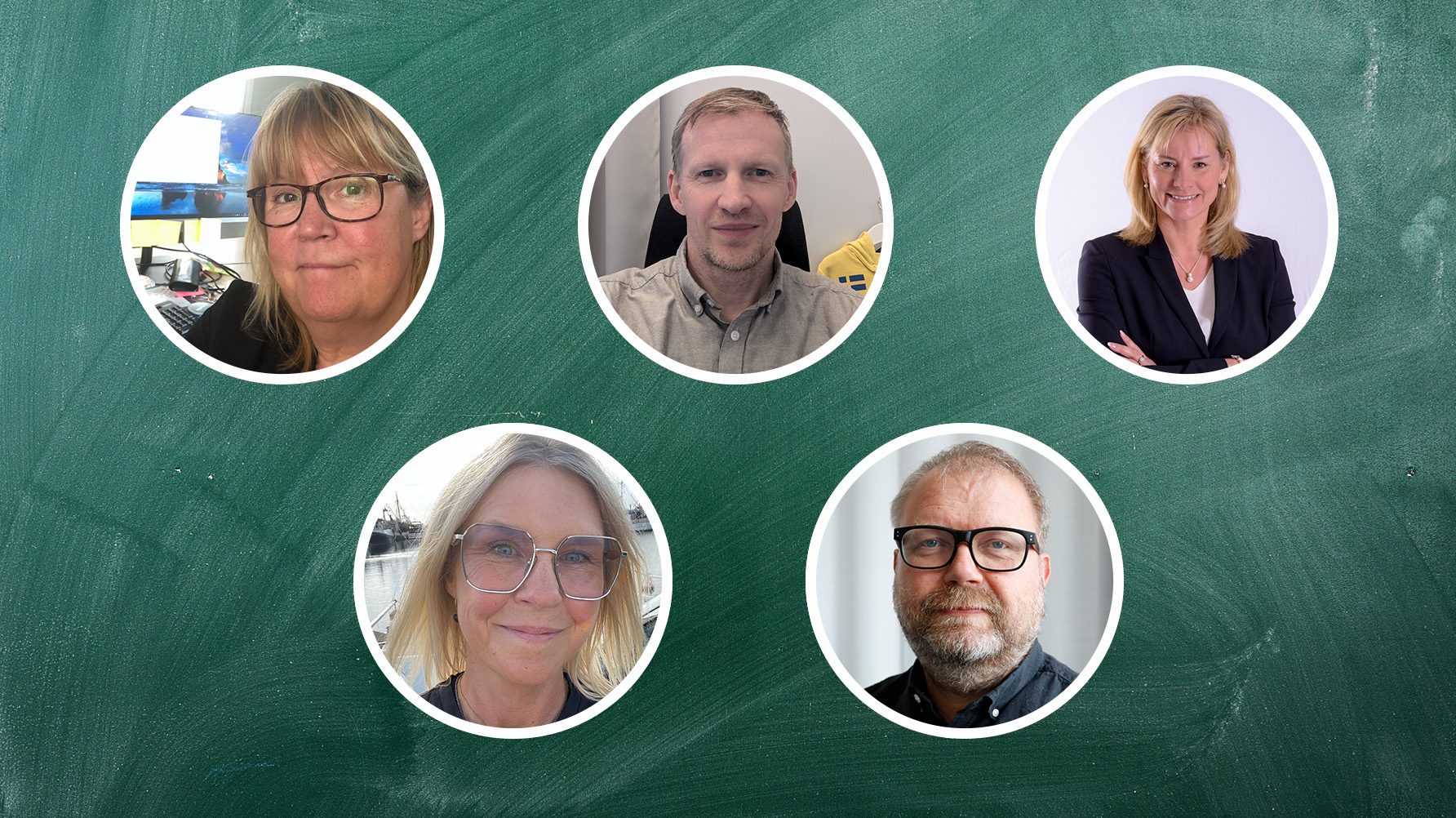 Katarina Wedegren, Henrik Ragnvaldsson, Cilla Peiró, Linda Anderson och Karl-Magnus Eklundh. Foto: Privat