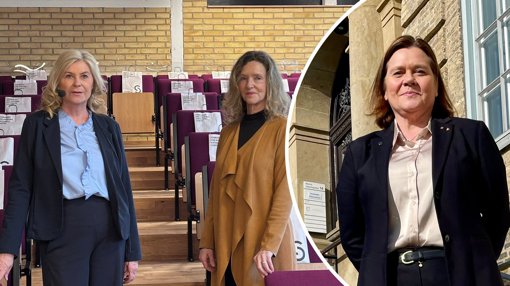 Ann-Charlotte Gavelin Rydman, Marie-Hélène Ahnborg, Jessica Thompson. Foto: Sveriges Skolledare/Privat