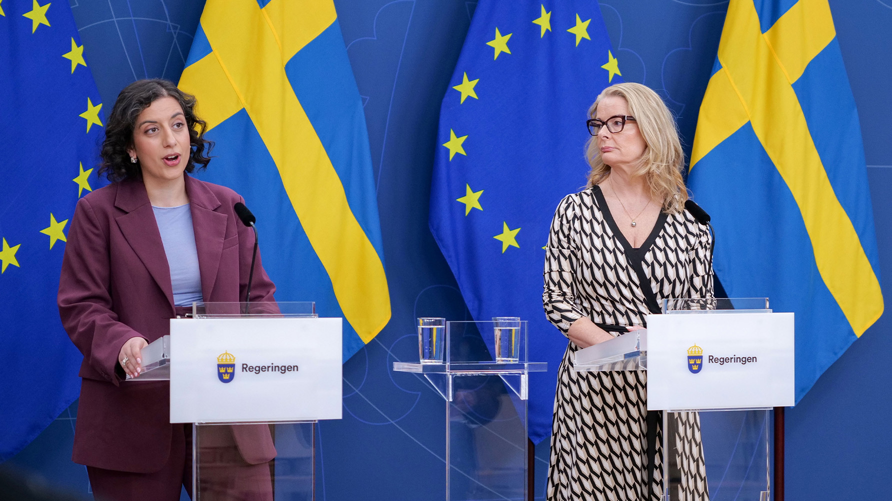 Simona Mohamsson (L), Lotta Edholm (L). Foto: Viktor Strömwall/Regeringskansliet 