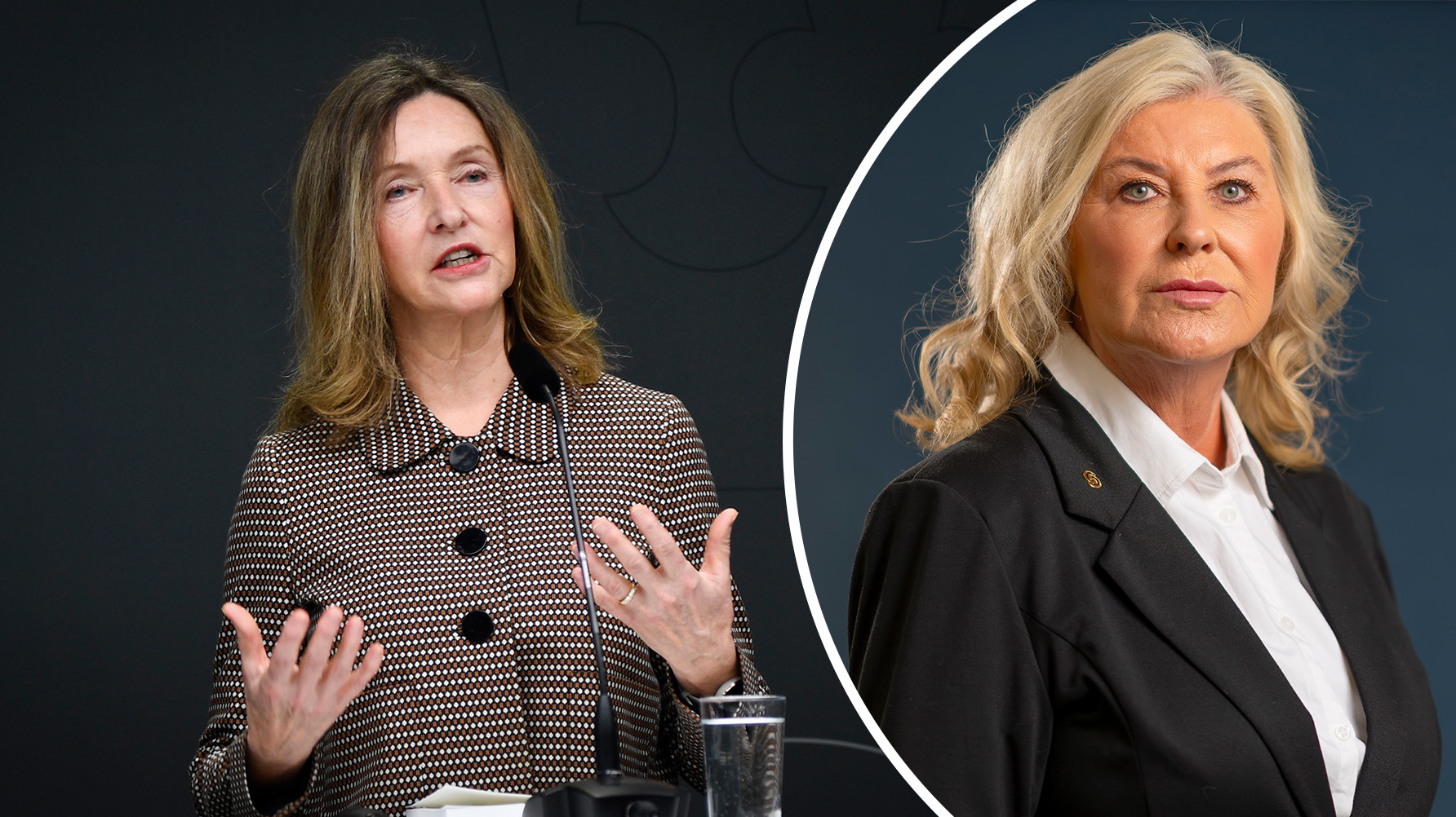 Marie-Hélène Ahnborg, Ann-Charlotte Gavelin Rydman. Foto: Lars Schröder/TT/Ola Westerberg